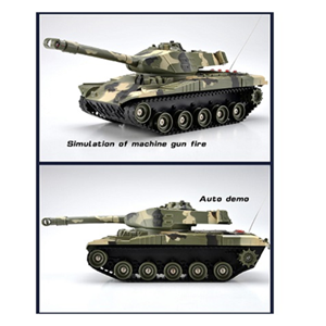 اسباب بازی ماشین کنترلی شارژی تانک سبز Remote Control BATTLE TANK مقیاس 1:32_اسباب بازی ماشین کنترلی